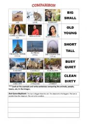 English Worksheet: COMPARISON OF SHORT ADJECTIVES
