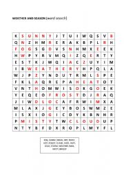English Worksheet: Weather and Seasons