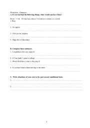 English Worksheet: conditional