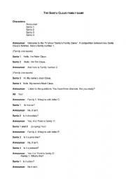 English Worksheet: Christmas play