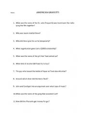 English Worksheet: American Graffiti 