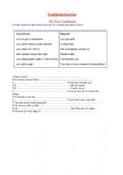 English Worksheet: Conditionals exercise