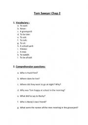 English Worksheet: reading comprehension with vocabulary A2