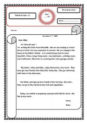 English Worksheet: full term test 2