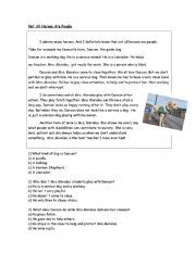English Worksheet: Reading comprehension-Not all heroes are people