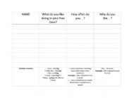 English Worksheet: hobbies past simple and present perfect