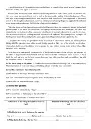 English Worksheet: Reading Comprehension  on Citizenship