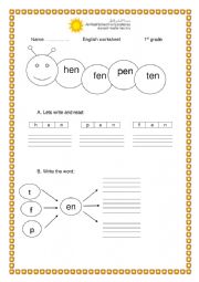 English Worksheet: -en worksheet