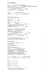 English Worksheet: Song worksheet Sia Unstoppable