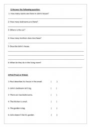 English Worksheet: Reading comprehension