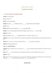 English Worksheet: FRIENDS. S1x03 