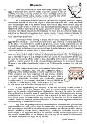 English Worksheet: Chickens