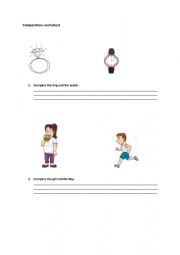 English Worksheet: Comparatives worksheet  