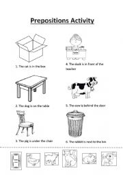 Simple Prepositions Activity 