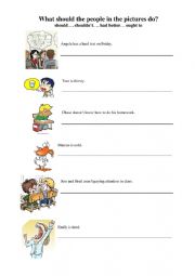 English Worksheet: should