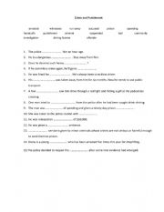 English Worksheet: crime