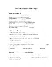 English Worksheet: Future exercises
