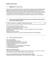 English Worksheet: Brands and advertising