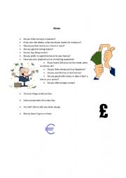 English worksheet: Money