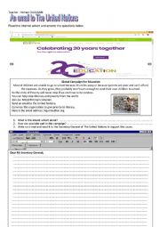 Writing an E-mail to the UN for supporting a global Campaign