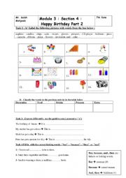 English Worksheet: Happy Birthday