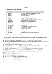 English Worksheet: Module 3 EXERCISES