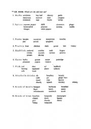 English Worksheet: odd one out