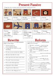 English Worksheet: Passive voice