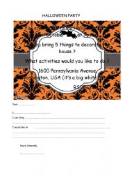 Halloween party invitation 