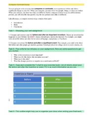 Compare-Contrast Essay Worksheet