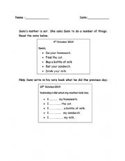 English Worksheet: Past simple worksheet