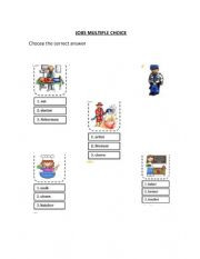 English Worksheet: job