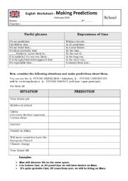 English Worksheet: Making predictions