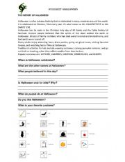 English Worksheet: Halloween Activity