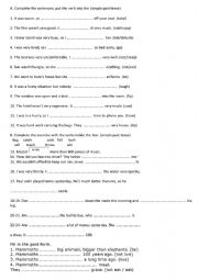 English Worksheet: SIMPLE PAST TENSE