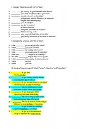 Daily routines and chores Present Simple worksheet