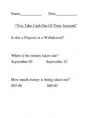 English Worksheet: Banking Basics