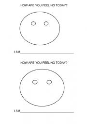 English Worksheet: How are you feeling today