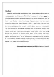 English Worksheet: 8th form end of term test 2