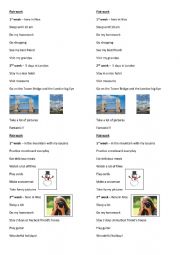 English Worksheet: PAIR WORK   MY HOLIDAYS