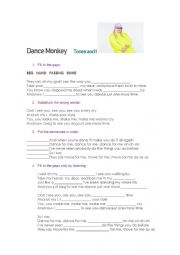 English Worksheet: song lyrics