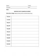 6 digit numbers names
