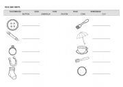 Vocabulary worksheet