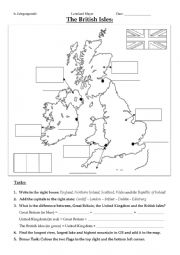 English Worksheet: Geography of the British Isles