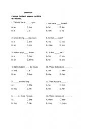 English Worksheet: GRAMMAR EXERCISES