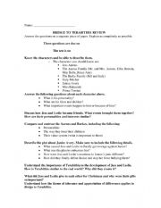 English Worksheet: Bridge to Terabithia Revision Test