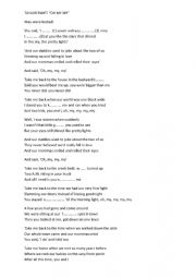 English Worksheet: a song activity