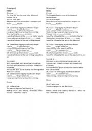 English Worksheet: Song: Graveyard