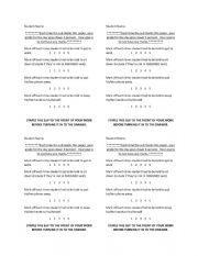 Substitute Behavior Rubric