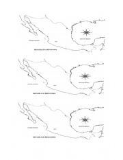 English Worksheet: mexicos  map